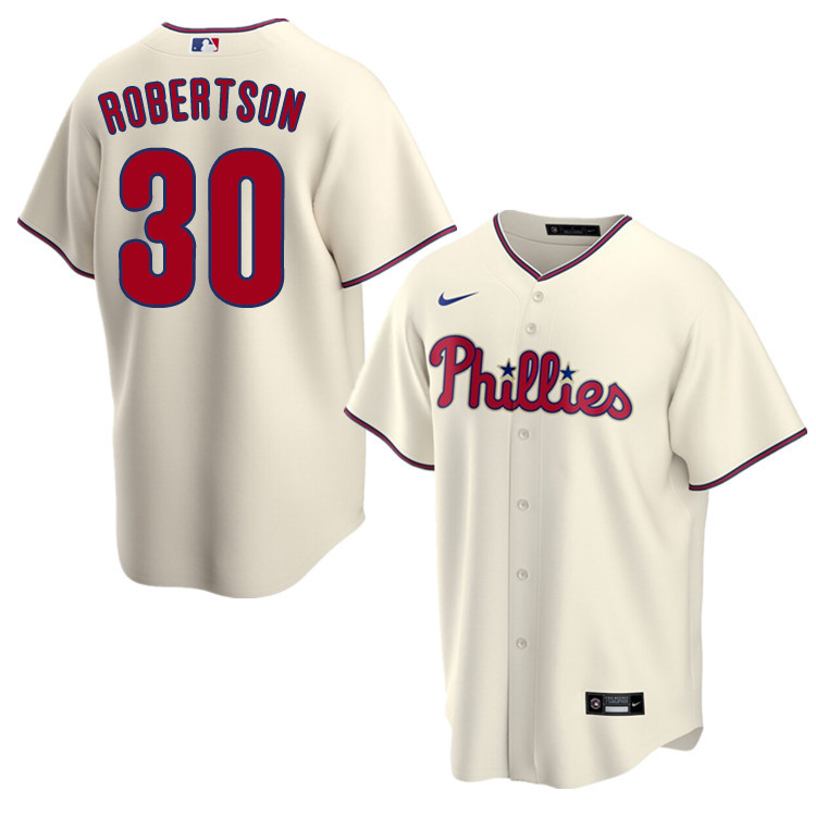 Nike Men #30 David Robertson Philadelphia Phillies Baseball Jerseys Sale-Cream - Click Image to Close